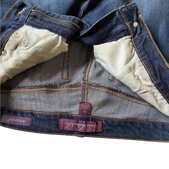 Gloria Vanderbilt Amanda Classic Straight Leg Blue Jeans Women's Size 10 Preppy - Picture 13 of 16